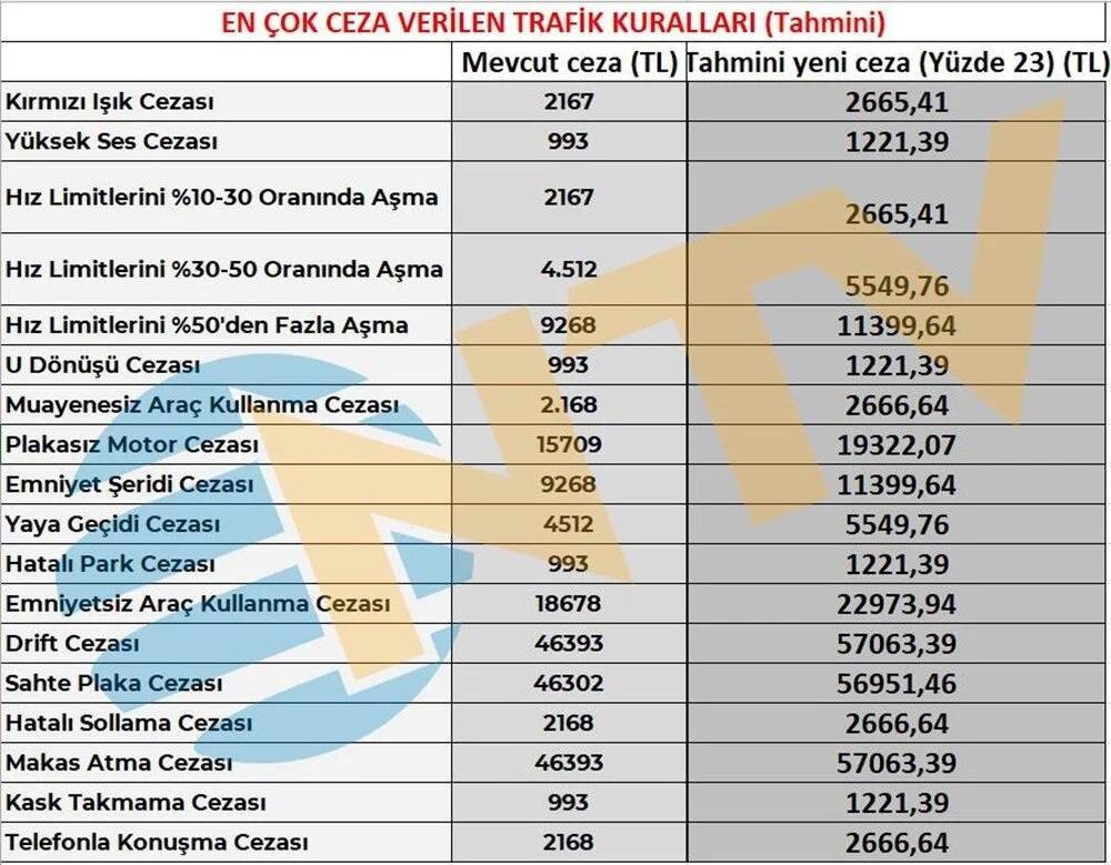 Yeni yılda ehliyet, pasaport, telefon harcı ve trafik cezaları ne kadar artacak? 16